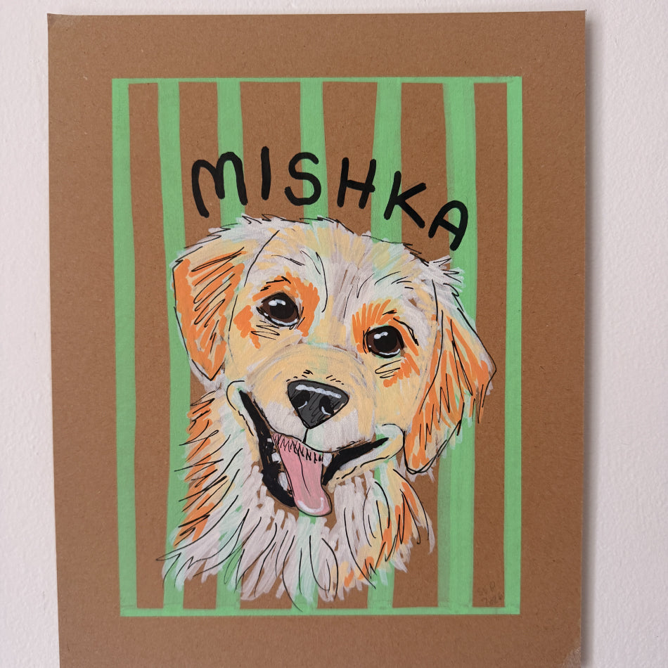 Silly (8x10") Sketched Pet Portrait