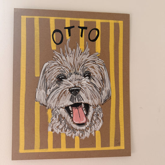 Silly (8x10") Sketched Pet Portrait