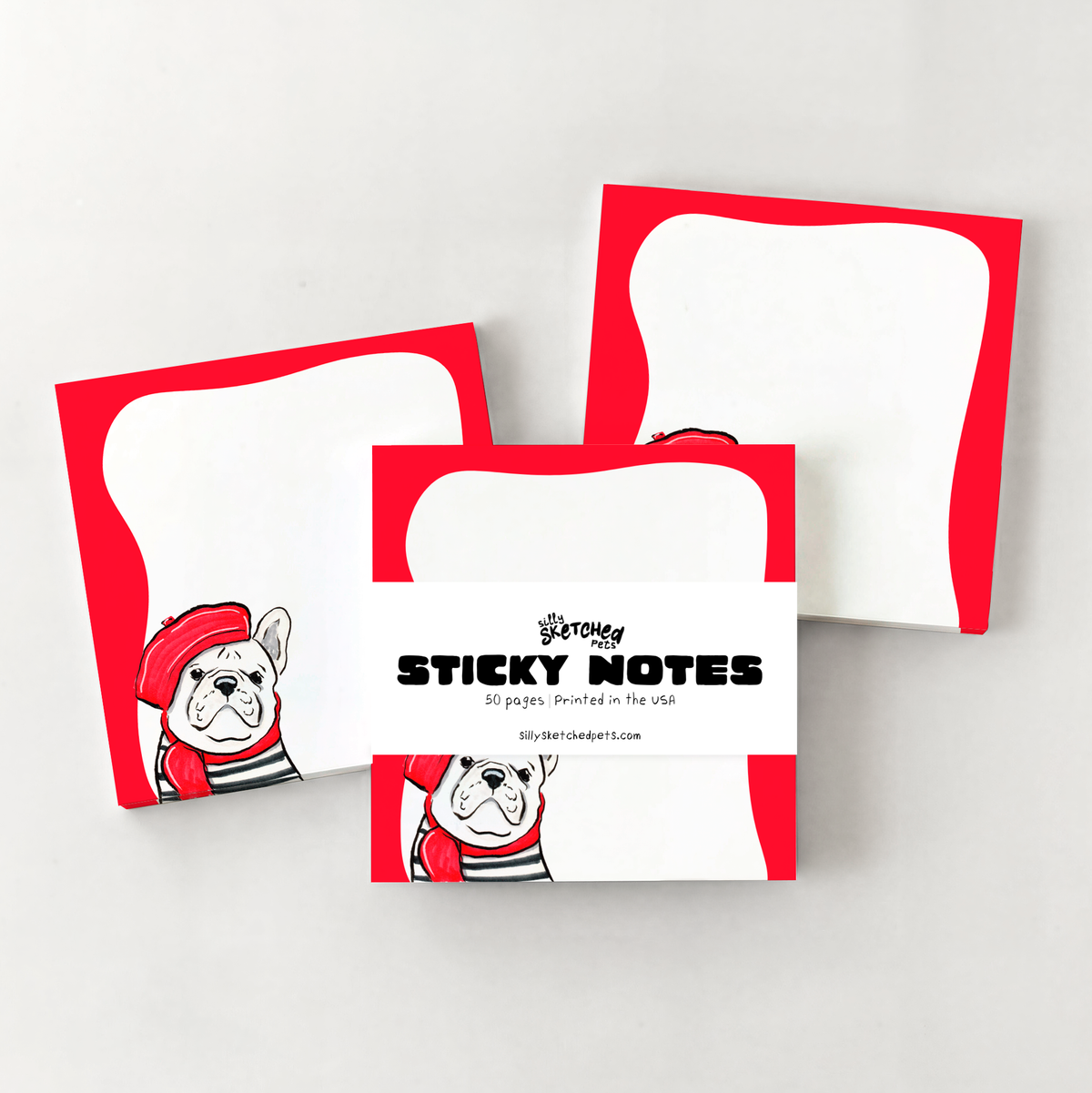 Cute French Frenchie Sticky Notes