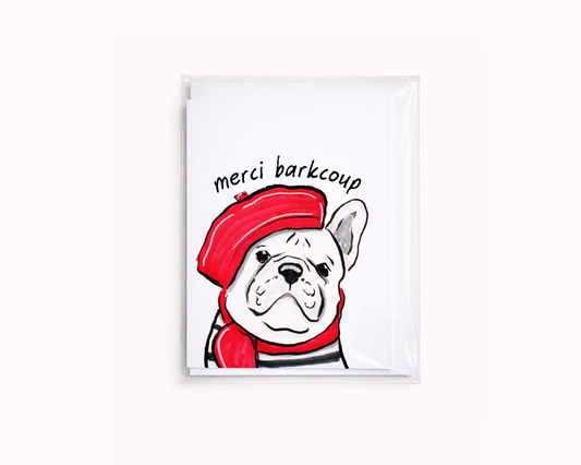 French Frenchie - Funny Dog Pun Thank You Card