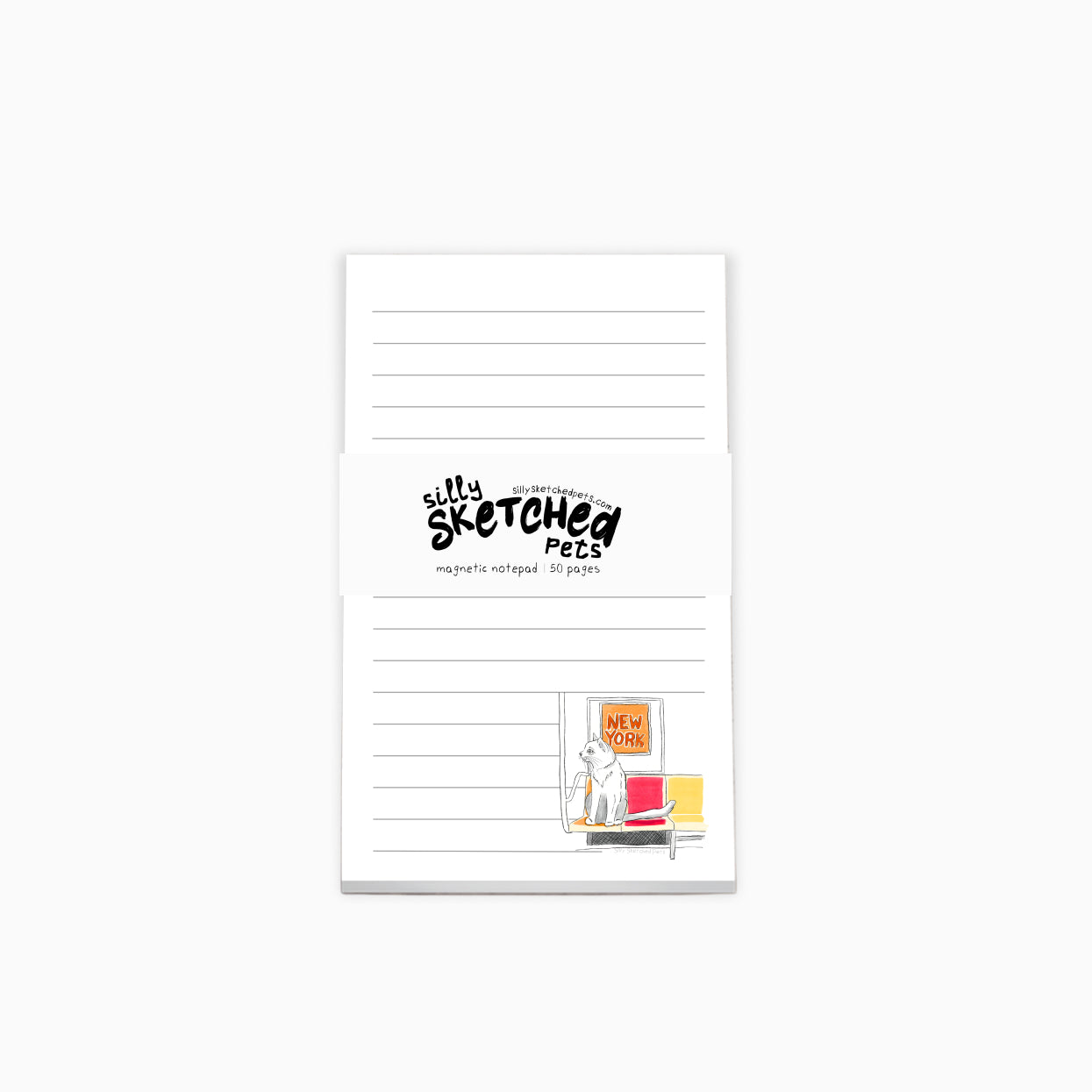 Subway Cat Magnetic Notepad