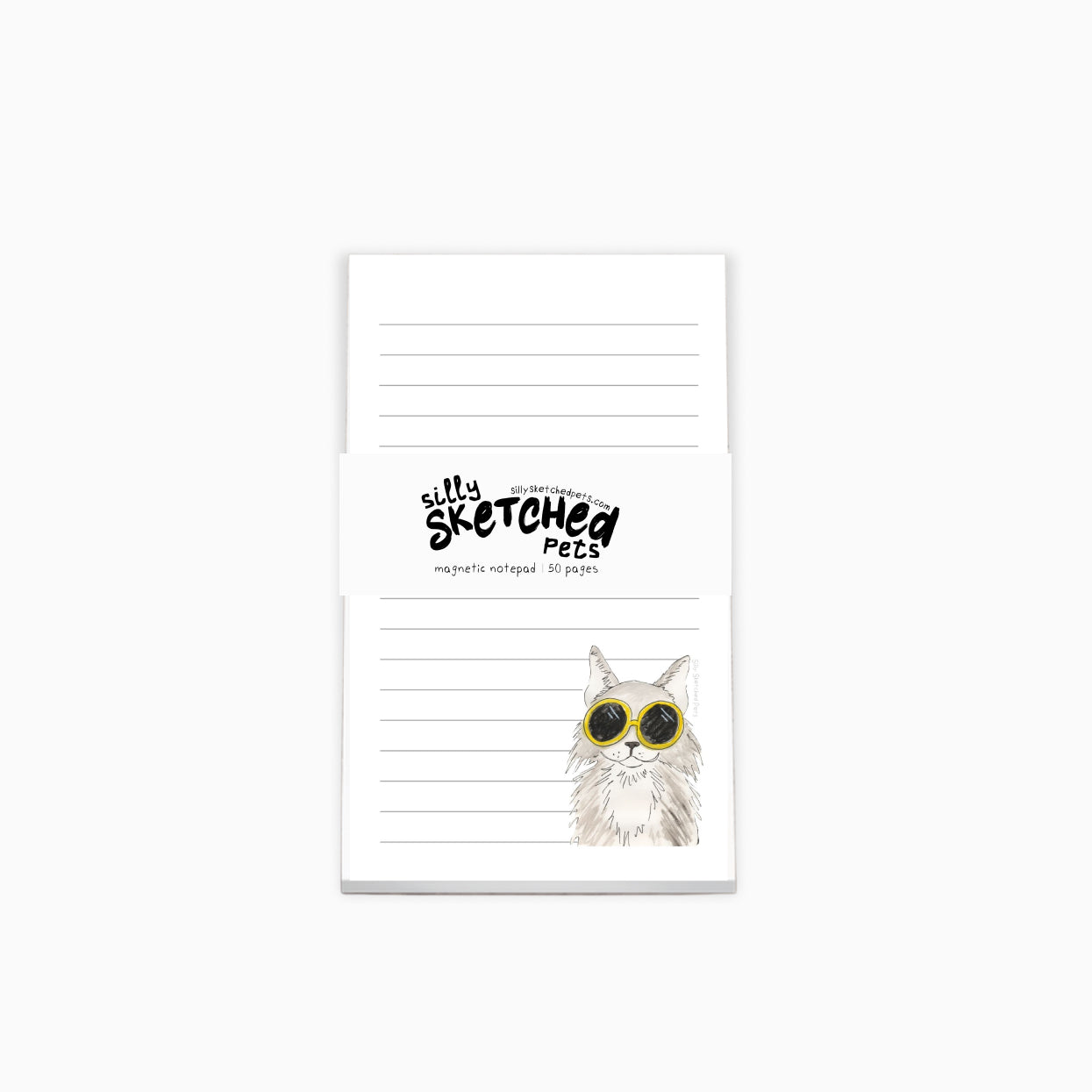 Sunglasses Cat Magnetic Notepad