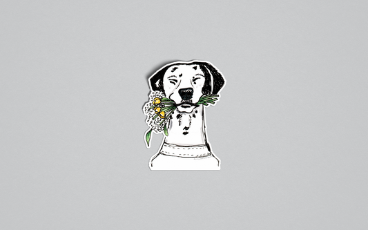Daisy Dog- Cute Dalmatian Dog Sticker