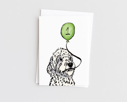 1st Dog Birthday-Funny Dog Lover Birthday Card