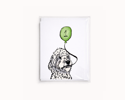 1st Dog Birthday-Funny Dog Lover Birthday Card