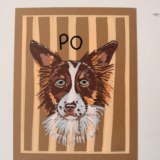 Silly (8x10") Sketched Pet Portrait