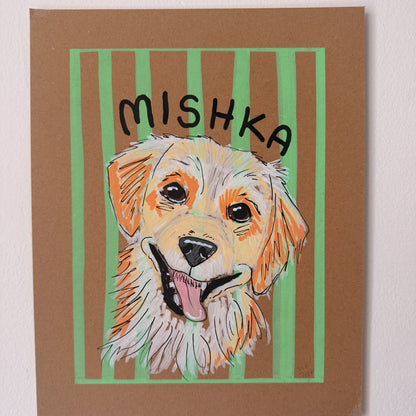 Silly (8x10") Sketched Pet Portrait