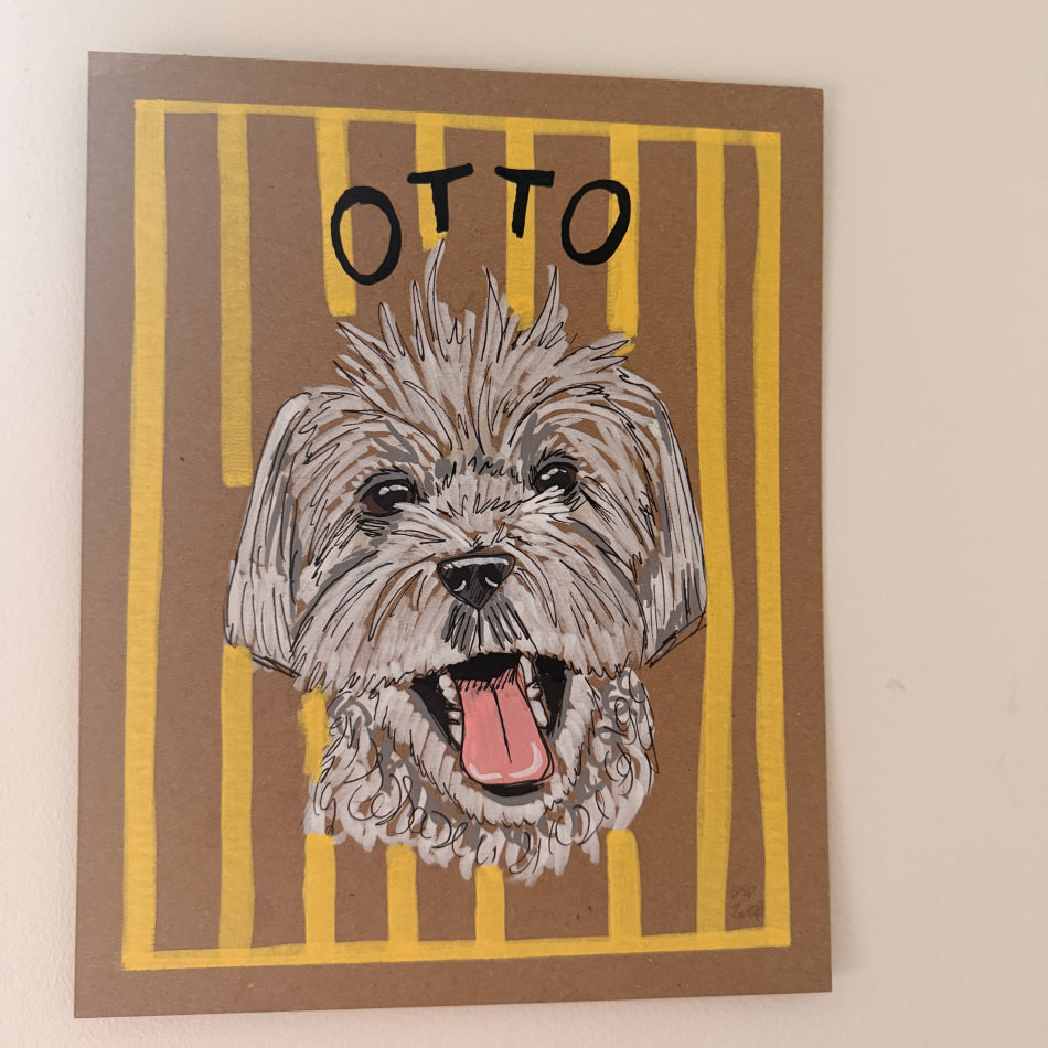 Silly (8x10") Sketched Pet Portrait