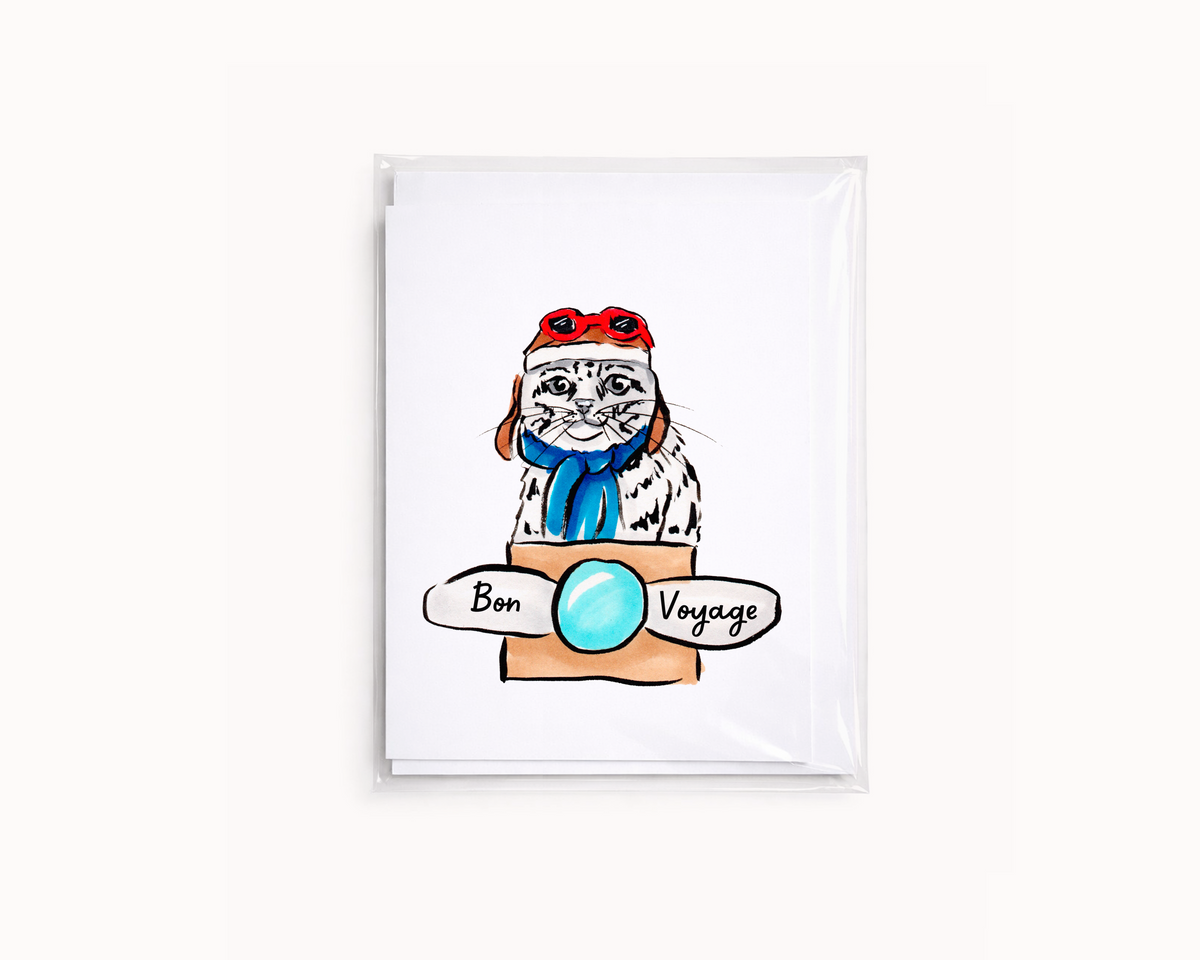 Bon Voyage- Funny Cat Lover Travel Card