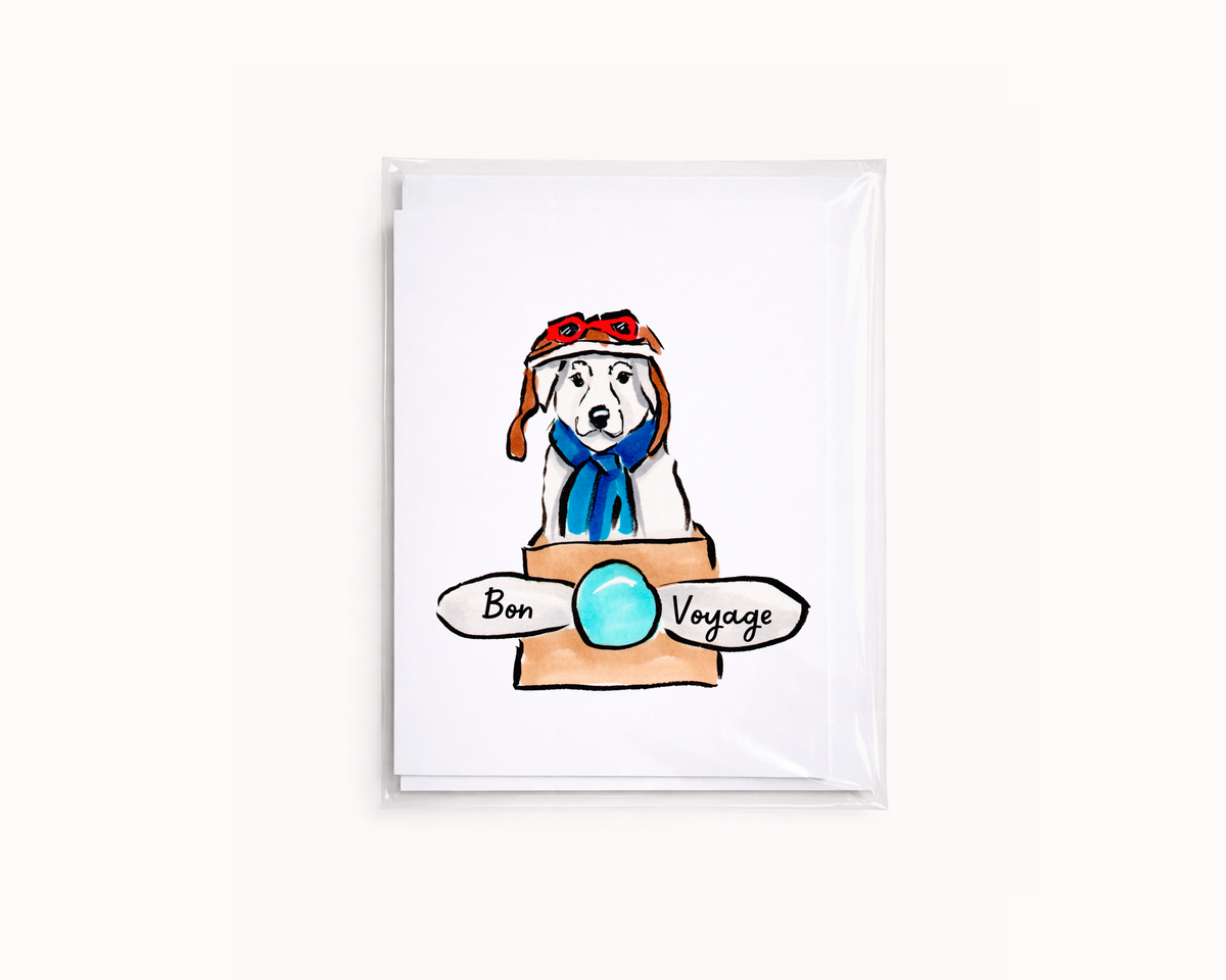 Bon Voyage- Funny Dog Lover Travel Card