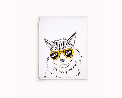 Best Cat Dad - Funny Fathers Day Card