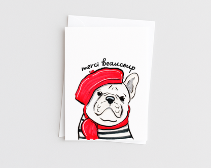 French Frenchie - Funny Dog Pun Thank You Card