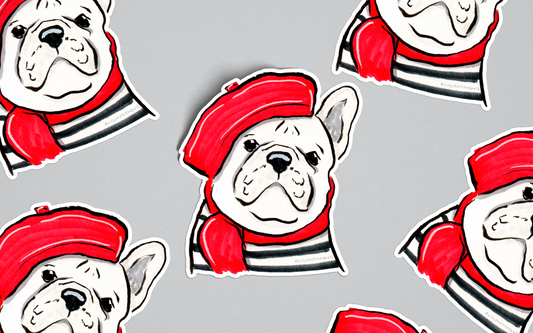 French Frenchie Funny Dog Sticker