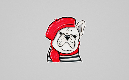 French Frenchie Funny Dog Sticker