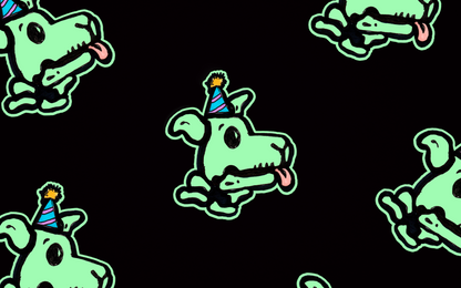 Skeleton Dog- Funny Dog Glow in the Dark Sticker
