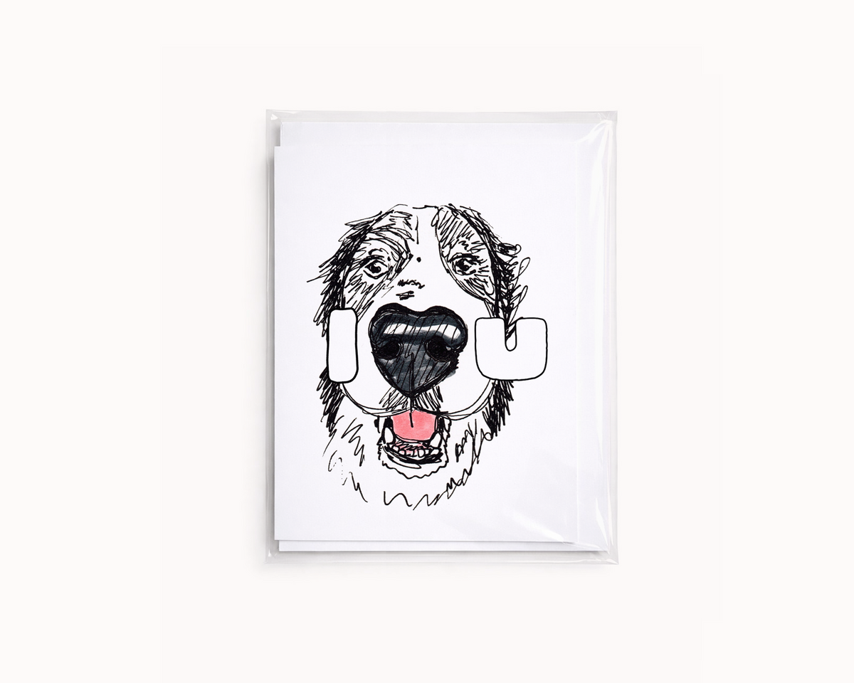 I <3 You- Funny Dog Anniversary/Valentine Card