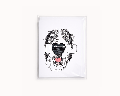 I <3 You- Funny Dog Anniversary/Valentine Card
