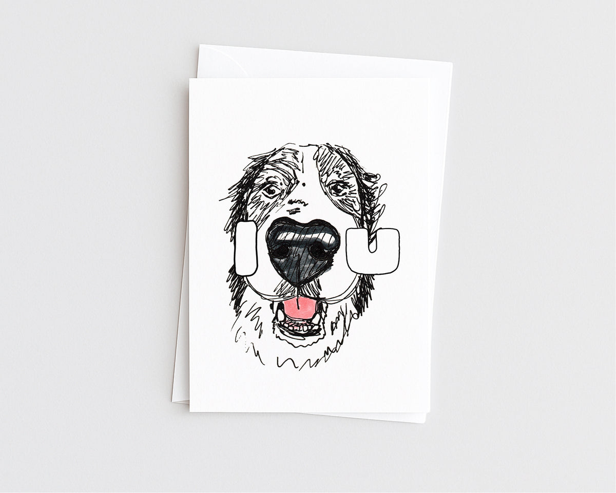 I <3 You- Funny Dog Anniversary/Valentine Card