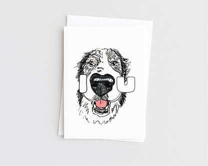 I <3 You- Funny Dog Anniversary/Valentine Card