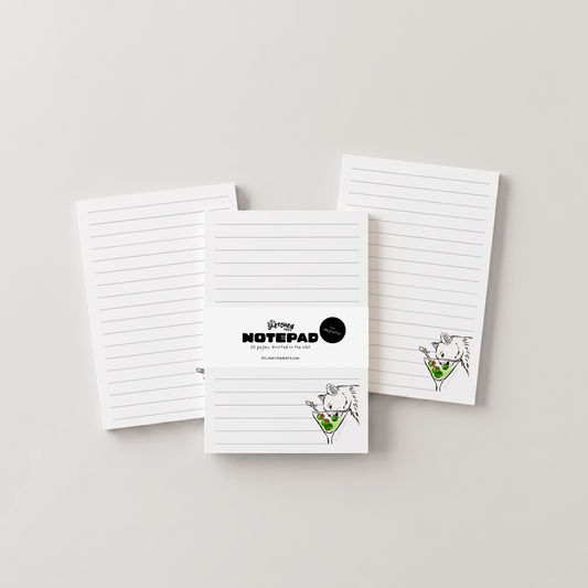 Martini Cat -Funny Cat Magnetic Fridge Notepad
