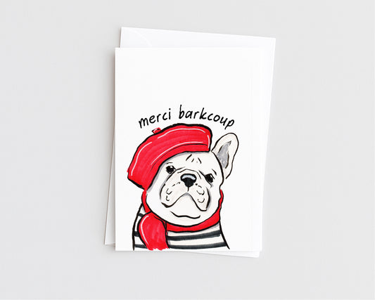 French Frenchie - Funny Dog Pun Thank You Card