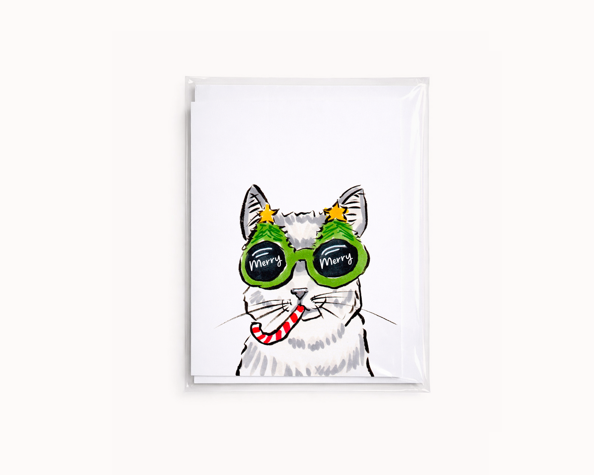 Merry Merry- Funny Cat Lover Holiday Card
