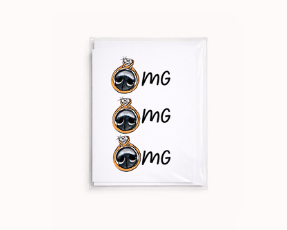 OMG - Engagement Greeting Card