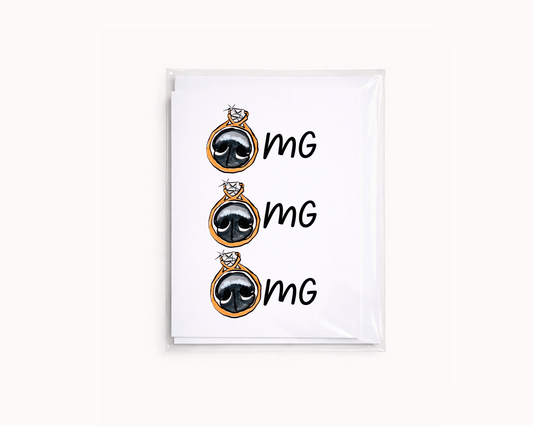 OMG - Engagement Greeting Card