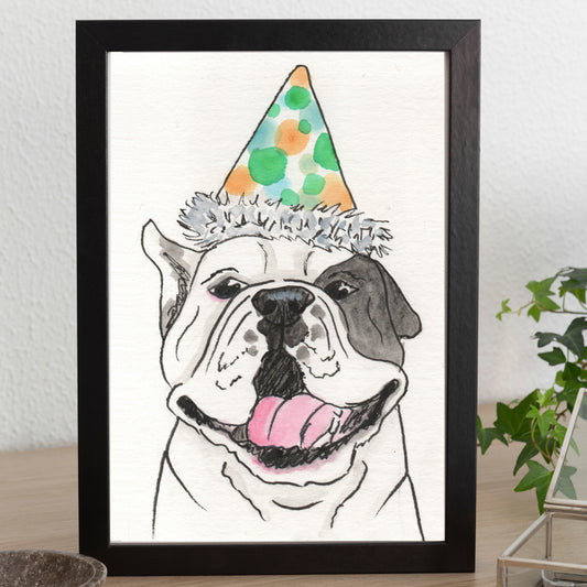 Original Watercolor Illustration, "Raise the Woof"