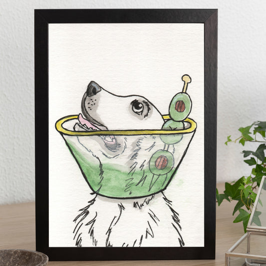 Original Watercolor Illustration, "Tini-Bit-Better"