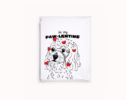 Be my Paw-lentine- Funny Dog Valentine Card
