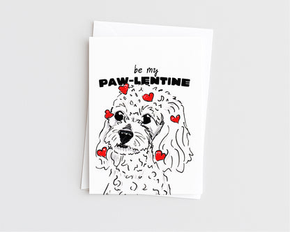 Be my Paw-lentine- Funny Dog Valentine Card