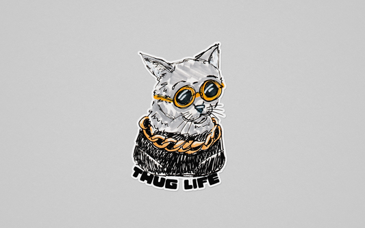 Thug Life - Funny Cat Sticker