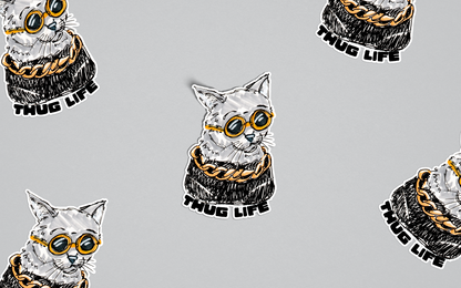 Thug Life - Funny Cat Sticker