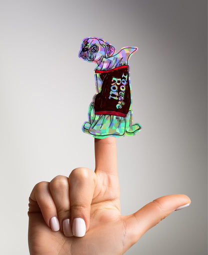 Tootsie Roll - Funny Dog Holographic Sticker
