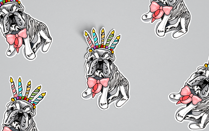Candle Dog - Funny Dog Sticker