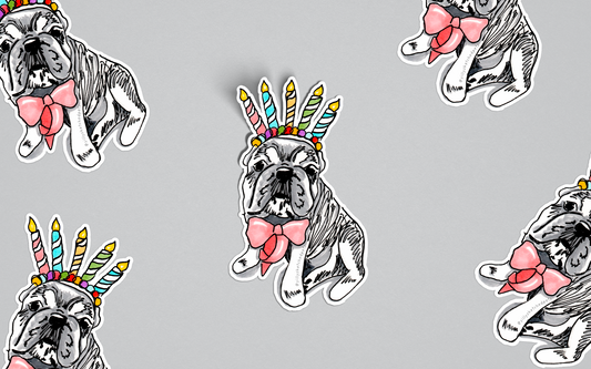 Candle Dog - Funny Dog Sticker