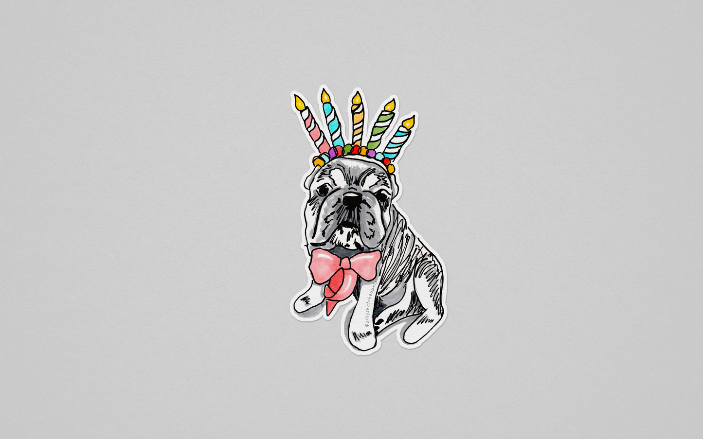 Candle Dog - Funny Dog Sticker