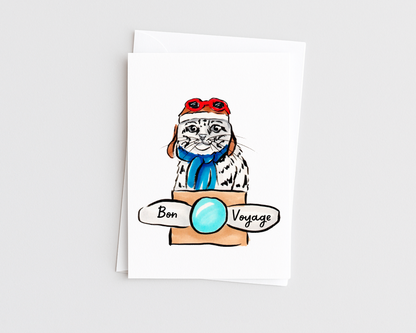 Bon Voyage- Funny Cat Lover Travel Card