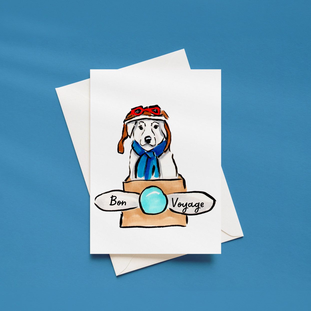 Bon Voyage Funny Dog Greeting Card
