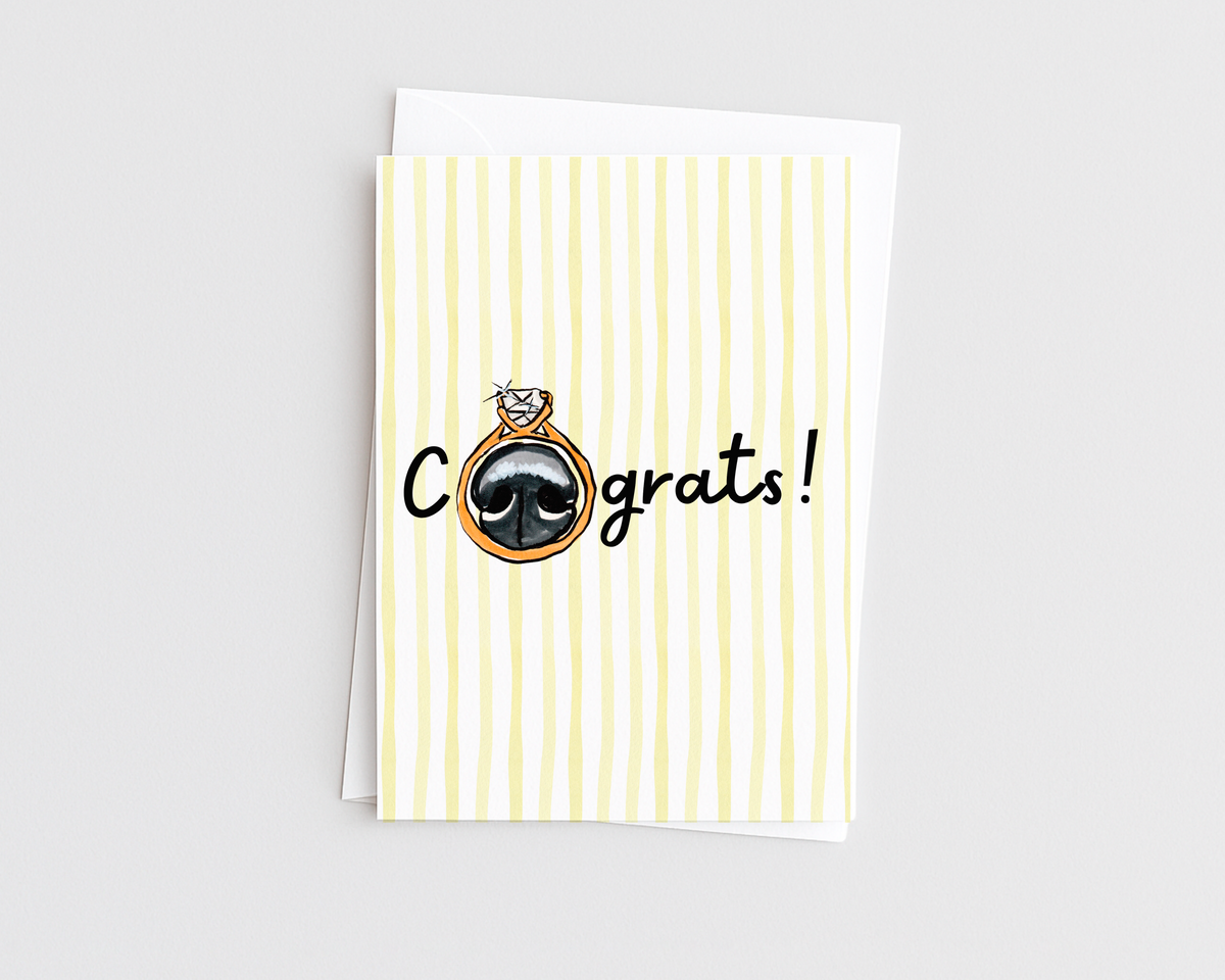 Congrats- Funny Dog Lover Engagement Card