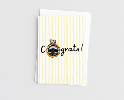 Congrats- Funny Dog Lover Engagement Card