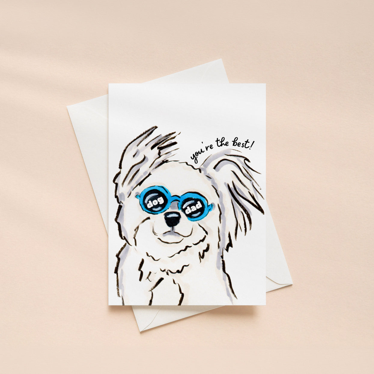 "You're the Best Dog Dad" Funny Fathers Day Greeting Card