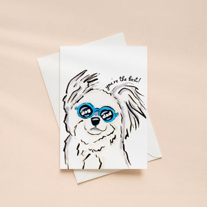 "You're the Best Dog Dad" Funny Fathers Day Greeting Card