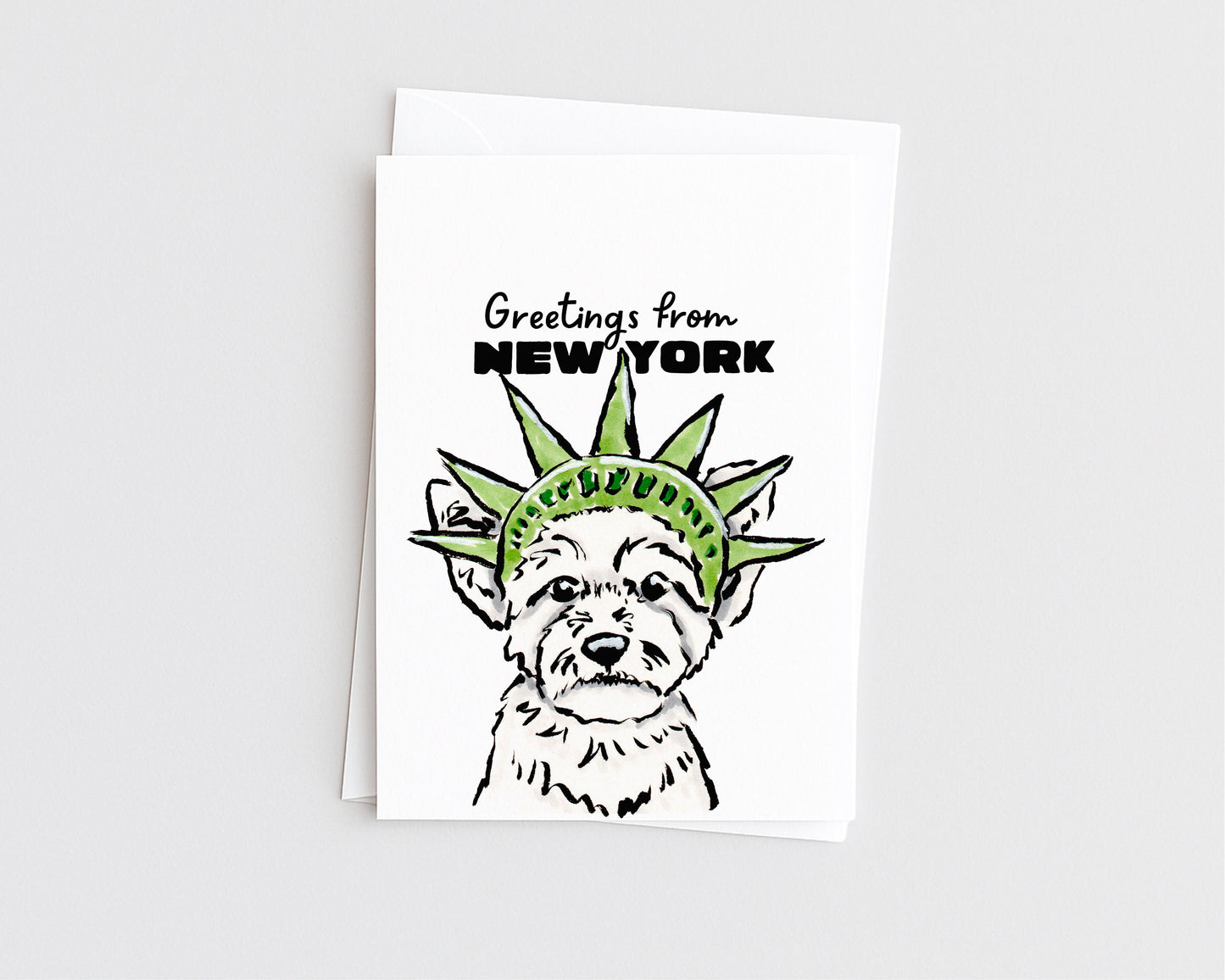 Greetings from NY - Funny Statue of Liberty Dog Card