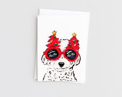 Ho Ho - Funny Dog Lover Holiday Card