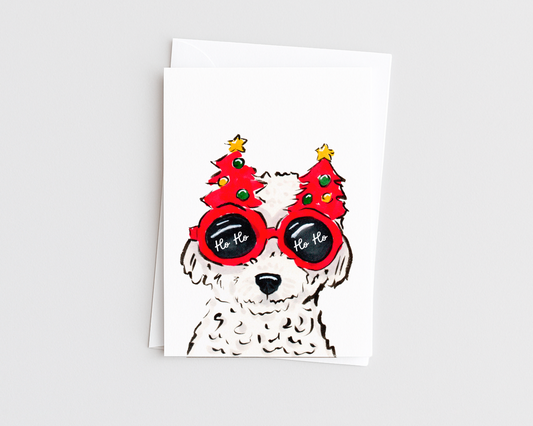 Ho Ho - Funny Dog Lover Holiday Card