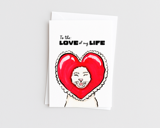 Love of my Life- Cat Lover Funny Valentine/Anniversary Card
