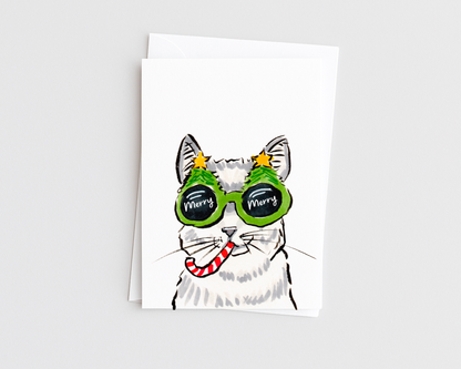 Merry Merry- Funny Cat Lover Holiday Card