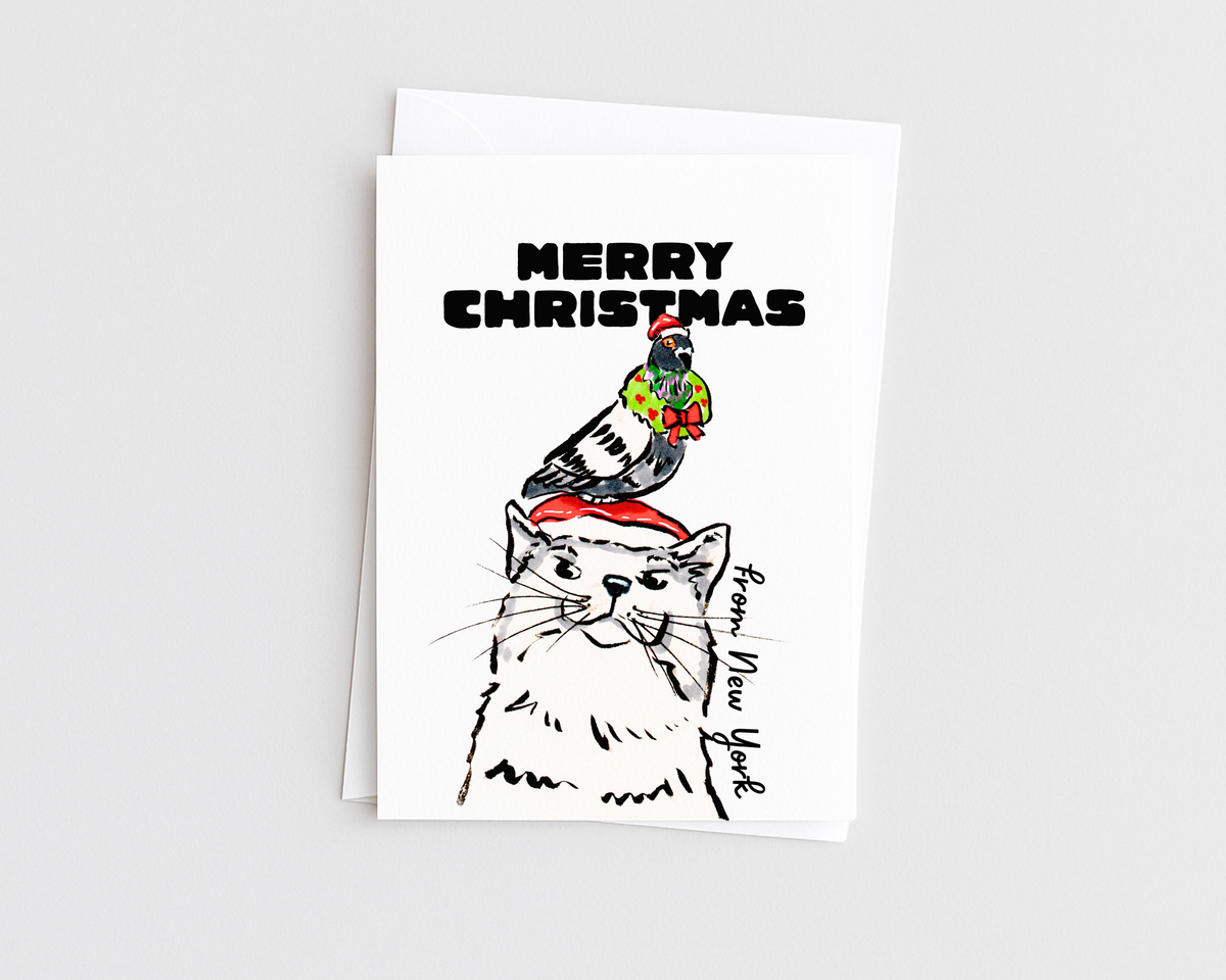 Christmas From New York - Funny Animal Holiday Card